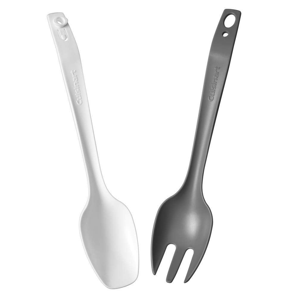Cuisinart Toss 'N Serve Salad Grey & White Tongs, One Size, Grey