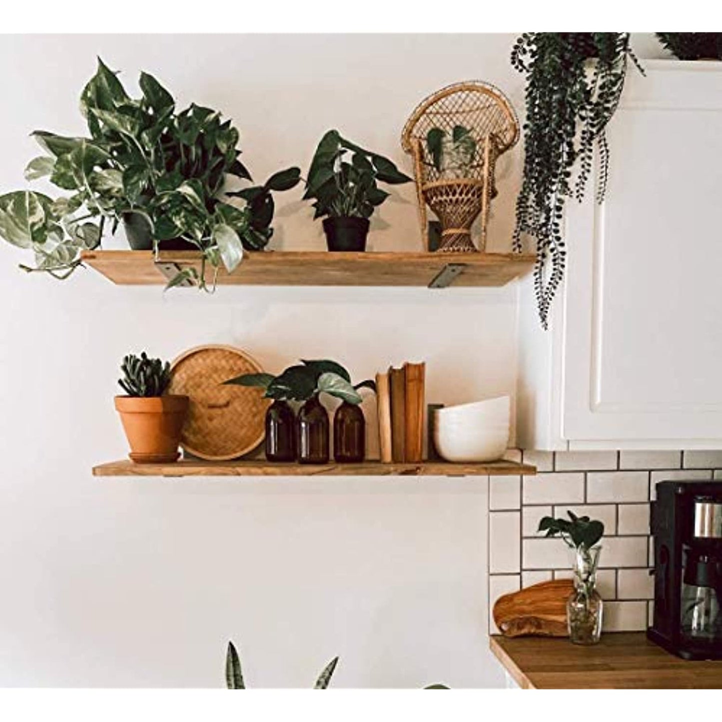 DIY CARTEL Rustic Shelf Brackets - Raw Hot Rolled Steel 8" x 6" 2 pack (no lip)