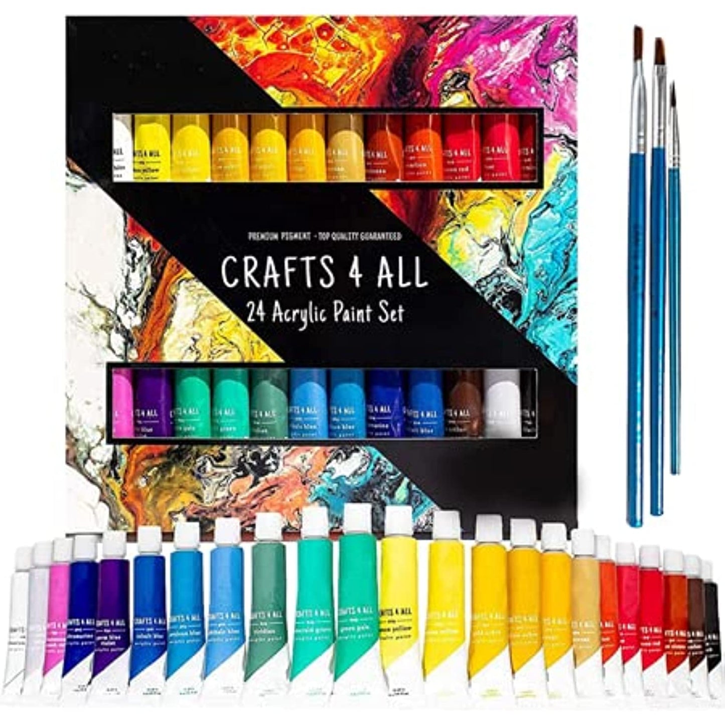 Crafts 4 All Acrylic Paint Sets 6 Sets of 24 Count Craft Paint Sets