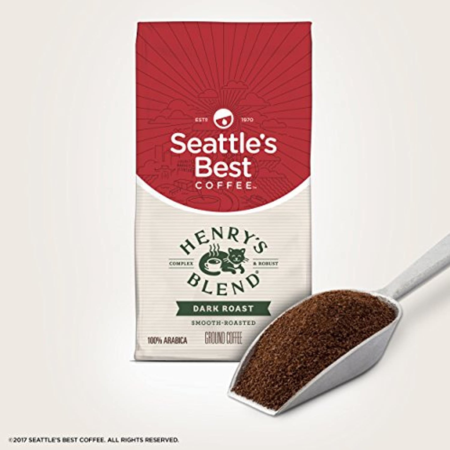 Seattle's Best Coffee Henry's Blend Dark Roast Ground Coffee, 12 OZ CASE 10/2020