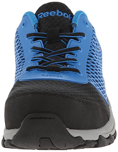 Reebok Work Men's Heckler RB4620 Industrial and Construction Shoe, Black/Blue Trim, 9 W US