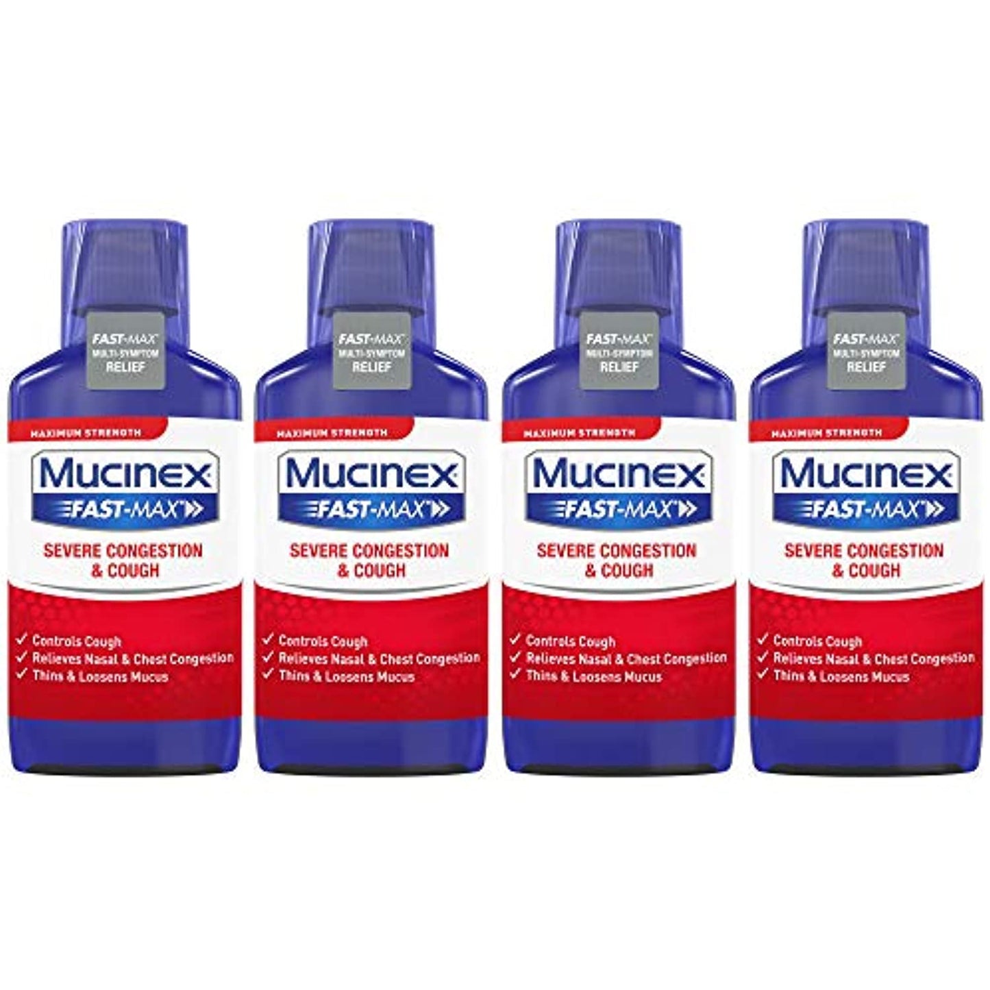 Mucinex Fast-Max Maximum Strength Severe 9 FL OZ (Pack of 4) EXP 8/2022)