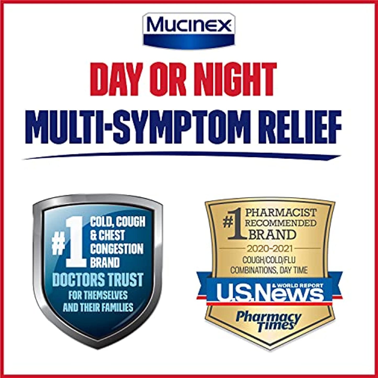 Mucinex Maximum Strength Fast-Max Caplets, Cold & Flu Multi Symptom Relief Caplets, 40 Count