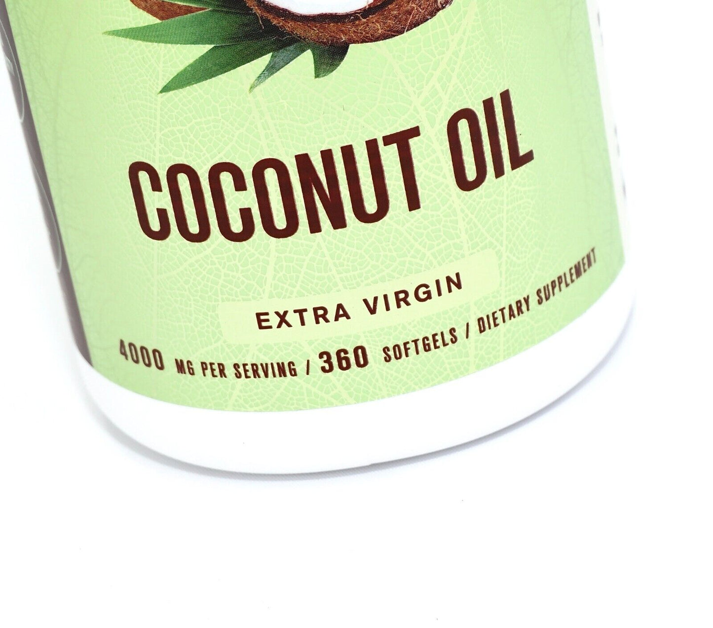 Natrogix Extra Virgin Coconut Oil 4000 mg Per Serving - 360 Softgels [Sealed]