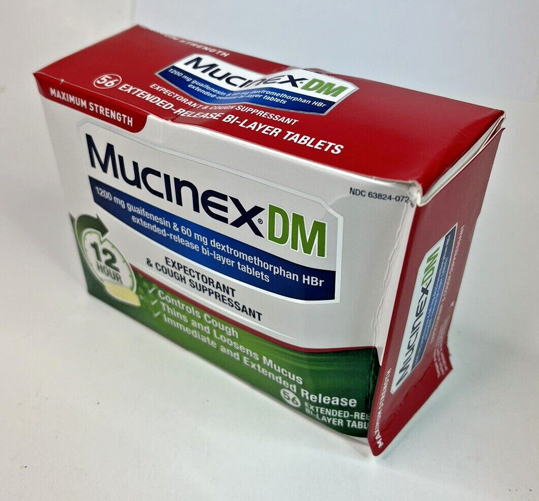 2X Mucinex DM Maximum Strength 56 Tablets (112) Cough Suppressant EXP 7/24