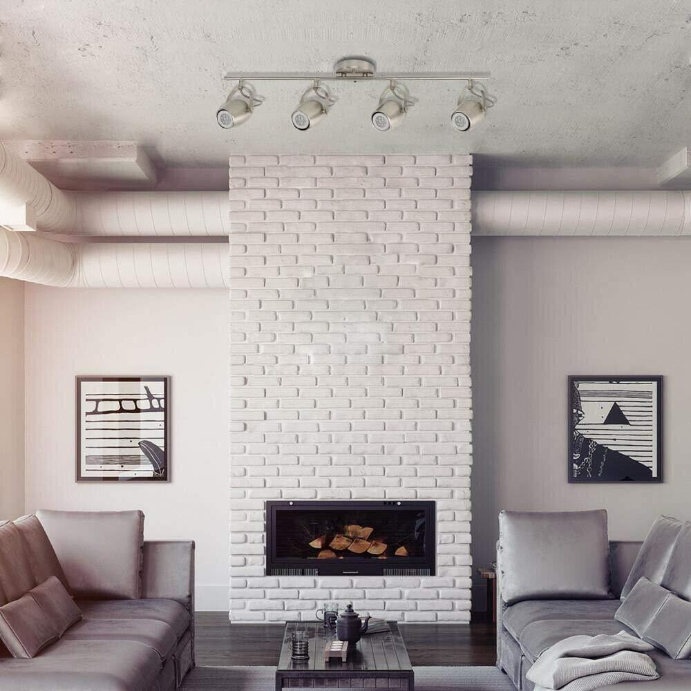 Hampton Bay 4-Light LED Directional Track Brushed Nickel Finish 1001802573