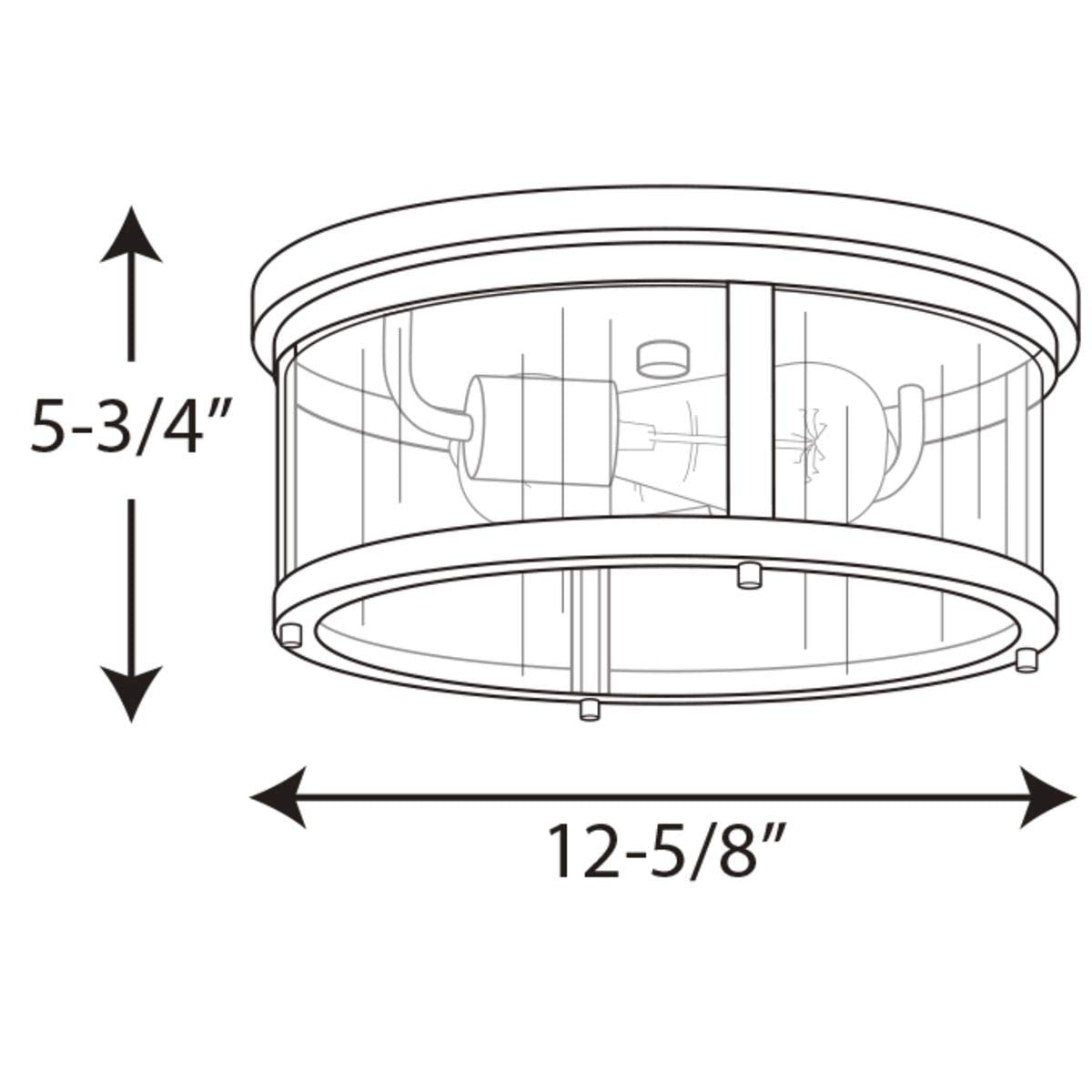 Progress Lighting P550021-020 Gunther Flush Mount, Brown