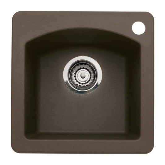 Blanco BL440202 Diamond Single Bowl Bar Sink, Cafe Brown