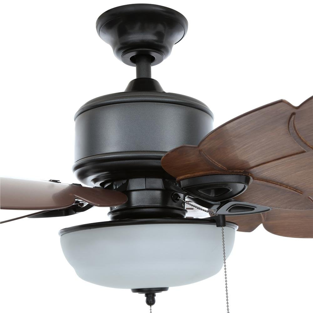 Home Decorators Collection 51422 Palm Cove 52 in. Natural Iron Ceiling Fan READ
