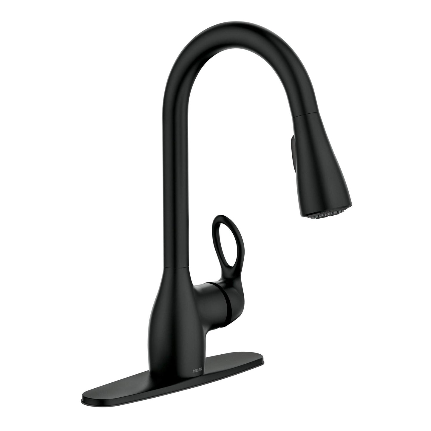 Moen CA87011BL Single Handle Kitchen Faucet with Pullout Spray from the Kleo Collection (Low Lead Compliant)