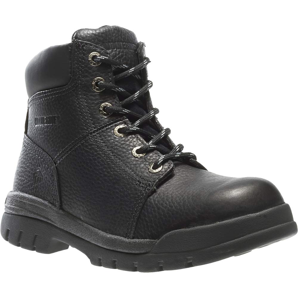 Please Read* WOLVERINE Marquette Slip Resistant 6" Work Boot Men 7 Black