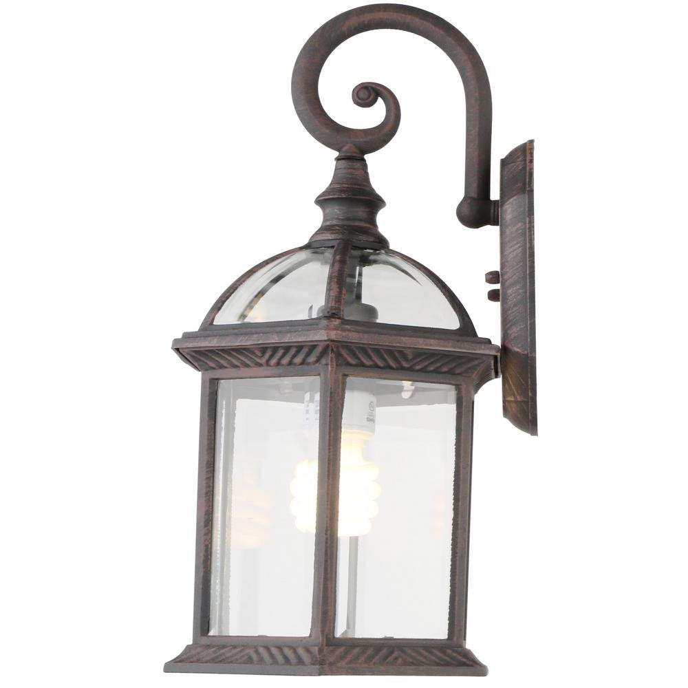 Hampton Bay 7072-2RT Twin Pack 1-Light Weathered Bronze Outdoor Lantern READ !