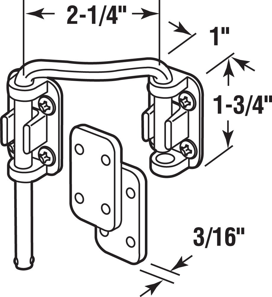 Defender Security, Patio, Barrier Loop Lock, Left Hand U-10537; Lot of 2