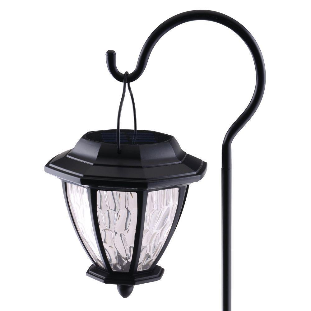 Hampton Bay Matte Black Solar Path Light (4-Pack)