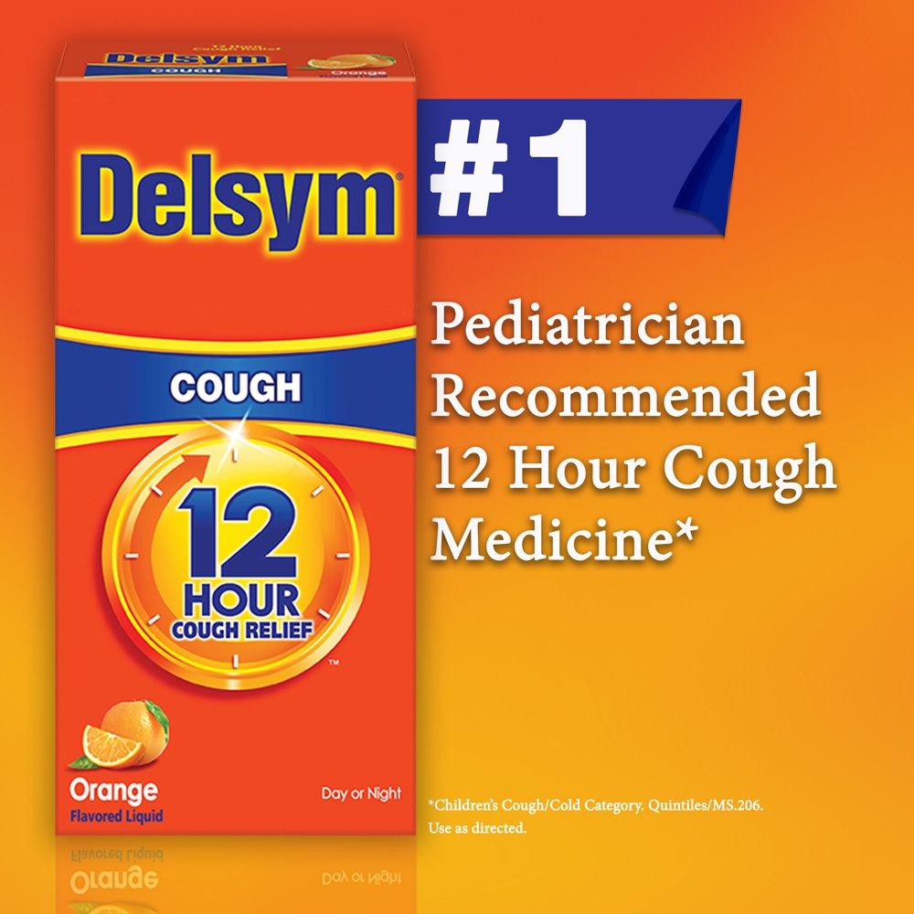 Delsym Adult 12 Hour Cough Relief Orange 3 oz EXP 3/2024