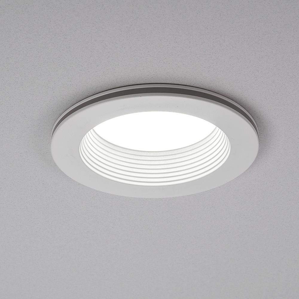 Commercial Electric 6 in. White Integrated LED Recessed Downlight with Nightlight Trim