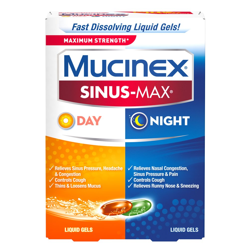 Mucinex Sinus-Max Day & Night Liquid Gels 24 Ct Maximum EXP September 2023