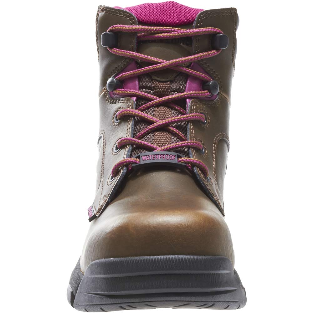 Wolverine Merlin Waterproof Composite-Toe 6" Work Boot Women 7 Brown