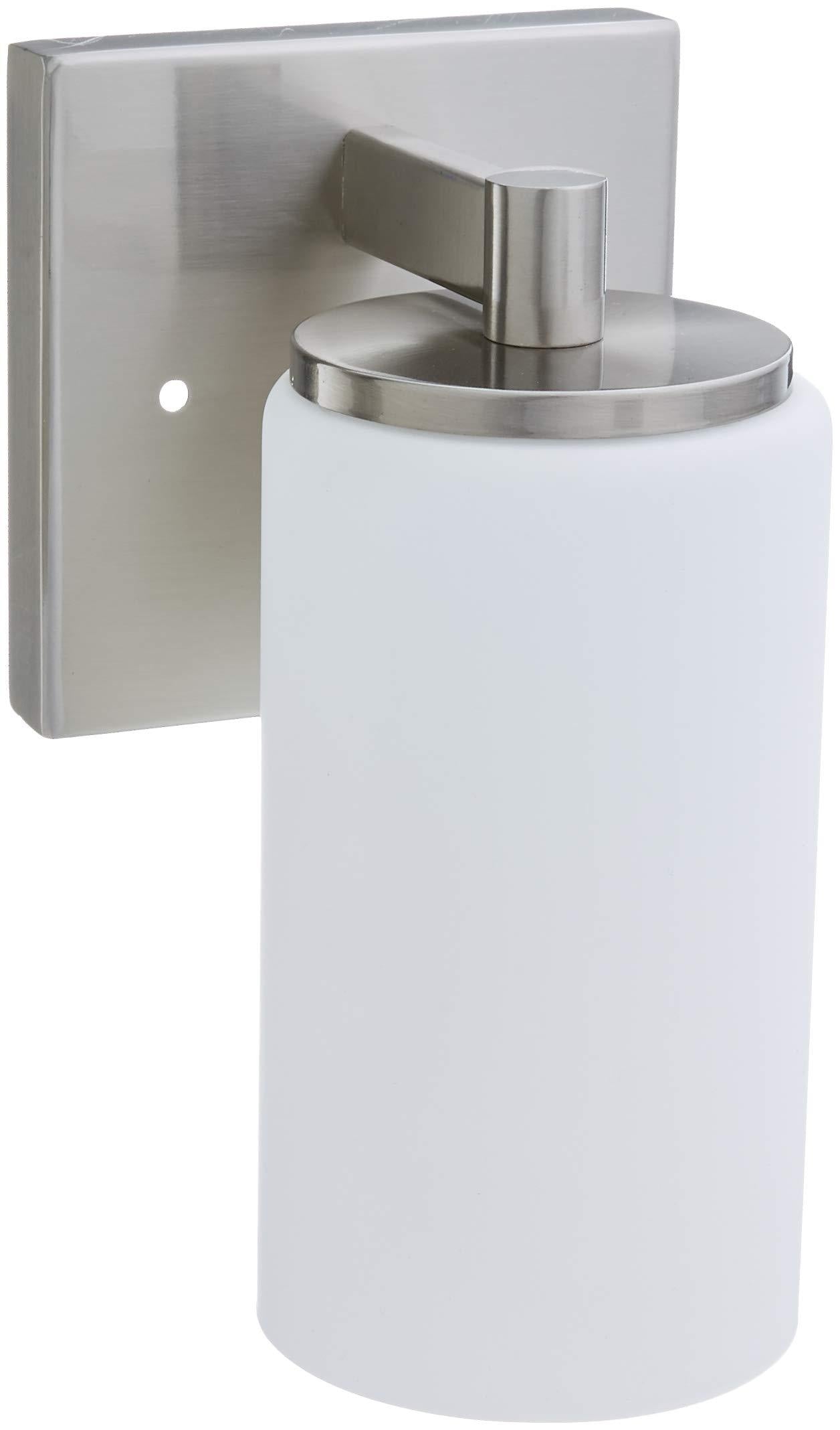 Sea Gull Lighting 4139101-962 Hettinger One Light Wall / Bath Sconce Vanity Style Lights, Brushed Nickel Finish