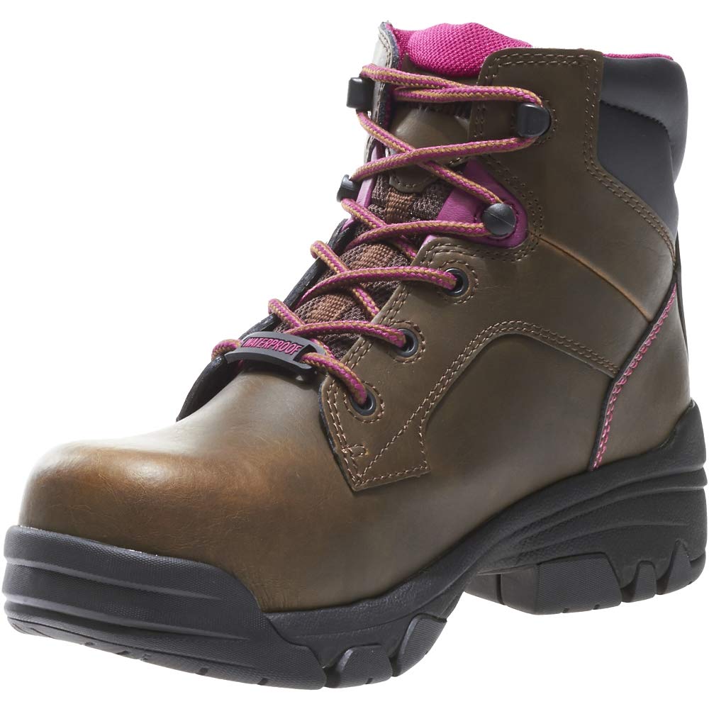 Wolverine Merlin Waterproof Composite-Toe 6" Work Boot Women 7 Brown