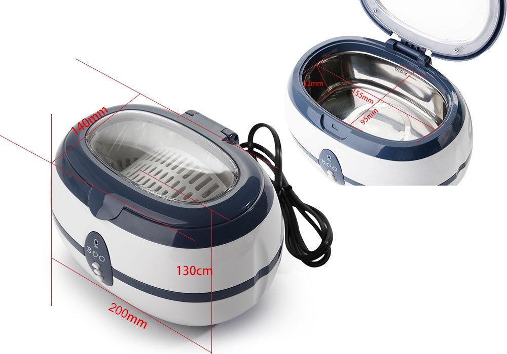 Digital Ultrasonic Cleaner Machine VGT-800 Jewelry Eyeglasses Watches OPEN BOX
