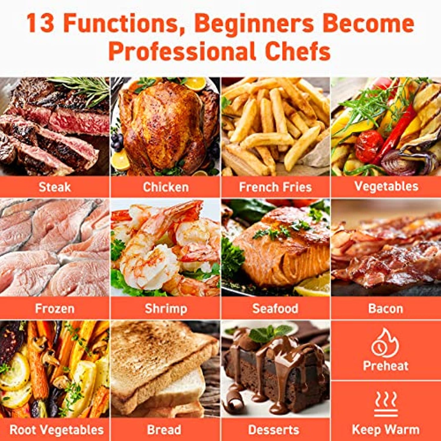 COSORI Air Fryer Oven Combo 5.8QT Max Xl Large Cooker Black