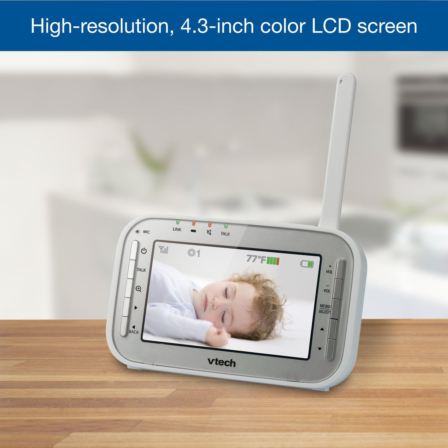 VTech VM342-2 Video Baby Monitor with 170-Degree Wide-Angle Lens for Panoramic..