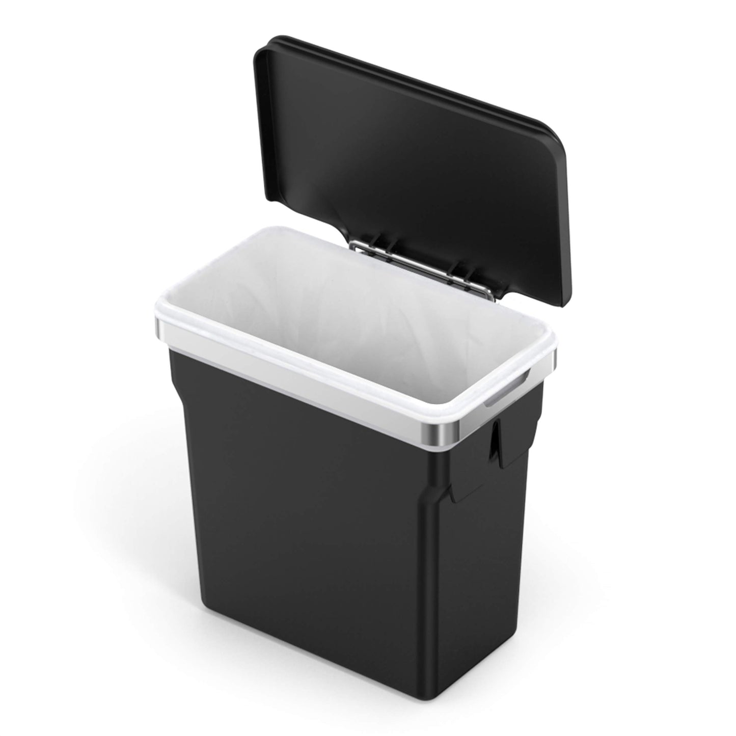 simplehuman 10 Liter / 2.6 Gallon In-Cabinet Trash Can Steel Frame, Black