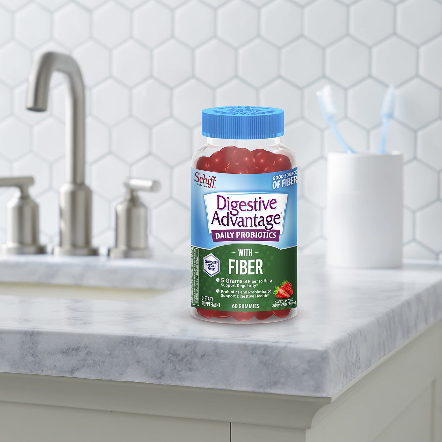 Digestive Advantage Daily Probiotic Strawberry Gummies 60ct exp 9/23