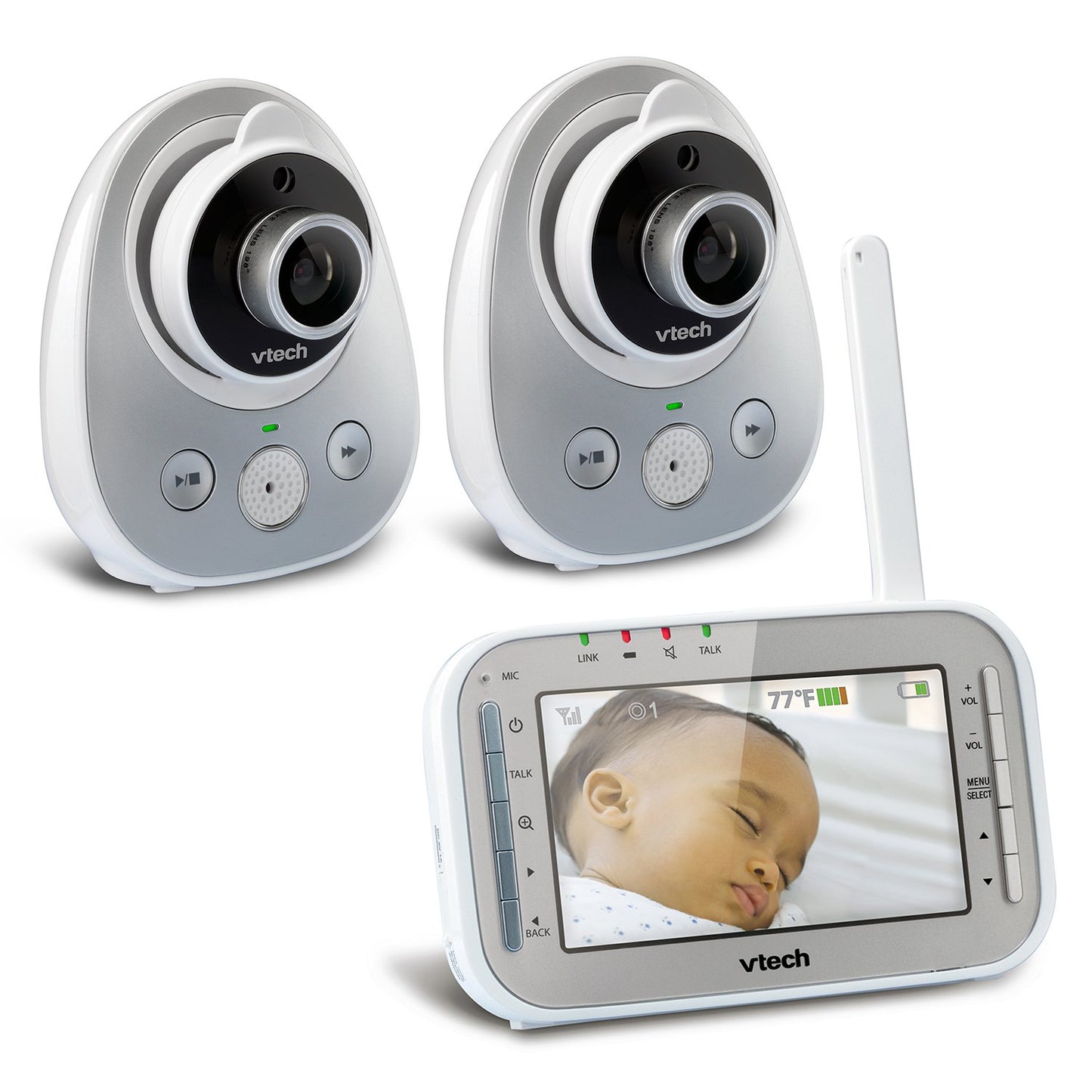 VTech VM342-2 Video Baby Monitor with 170-Degree Wide-Angle Lens for Panoramic..