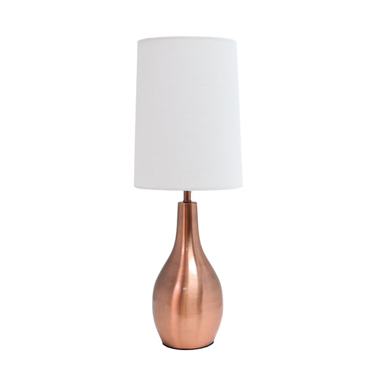 Simple Designs Home LT3303-RGD 1 Light Tear Drop Table Lamp, Rose Gold,