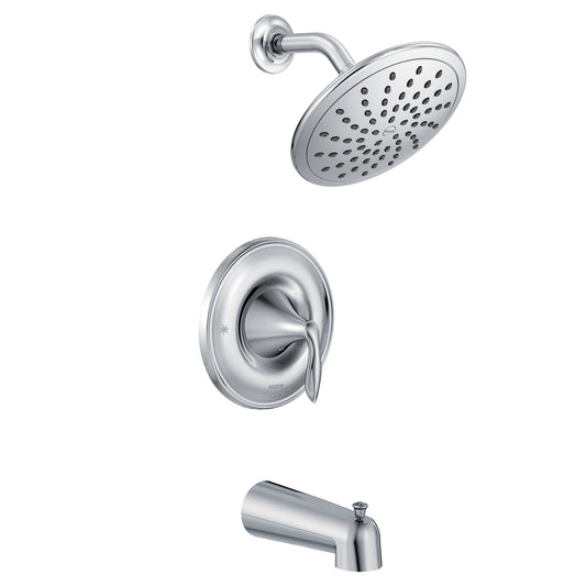 Moen T2233EP Eva Tub Shower System with Rainshower Showerhead without Valve, Chrome