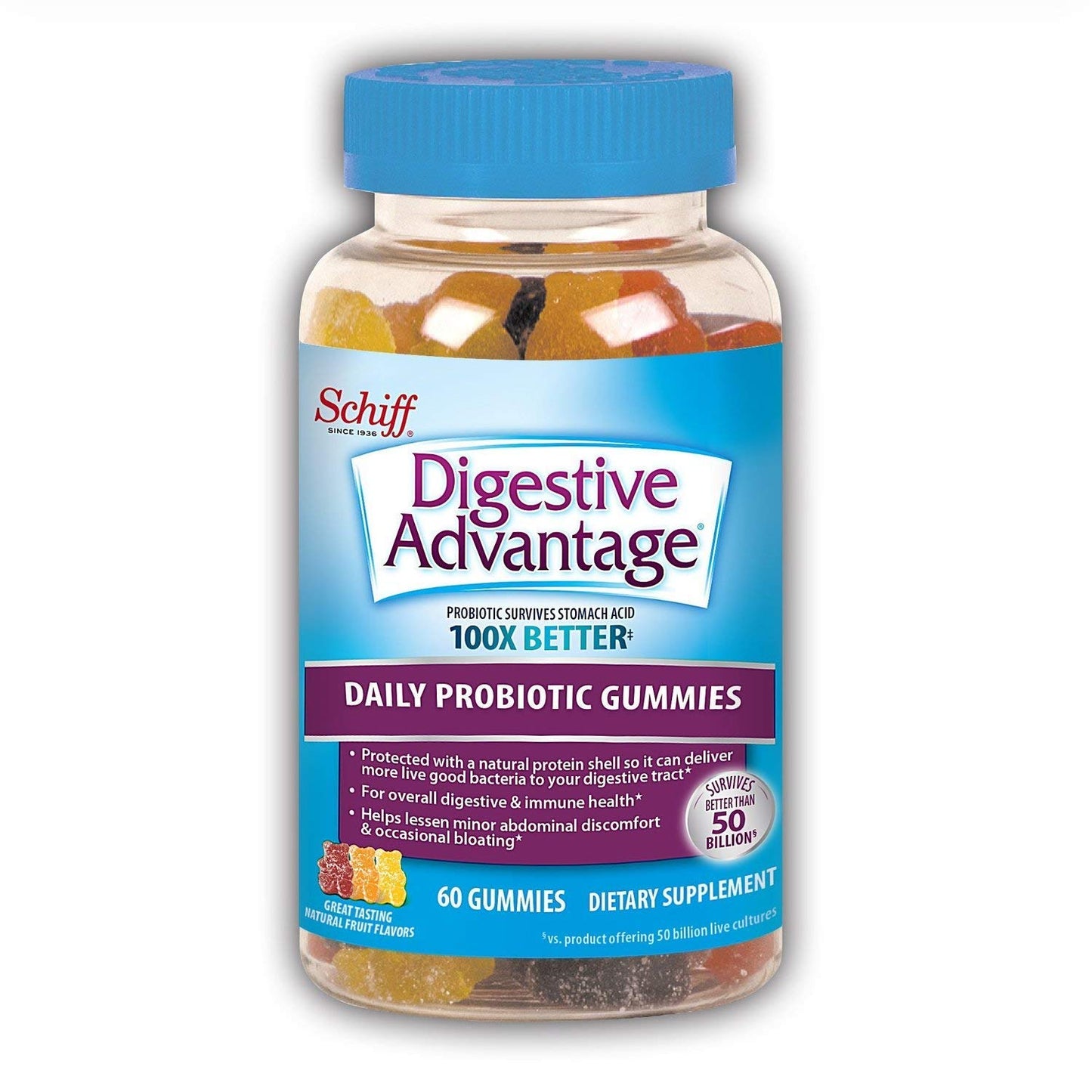 Schiff Digestive Advantage 60 Gummies Exp 08/2023