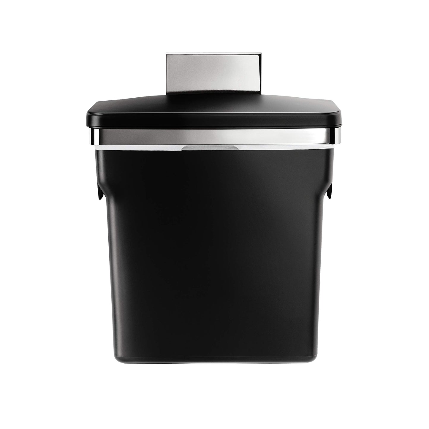 simplehuman 10 Liter / 2.6 Gallon In-Cabinet Trash Can Steel Frame, Black