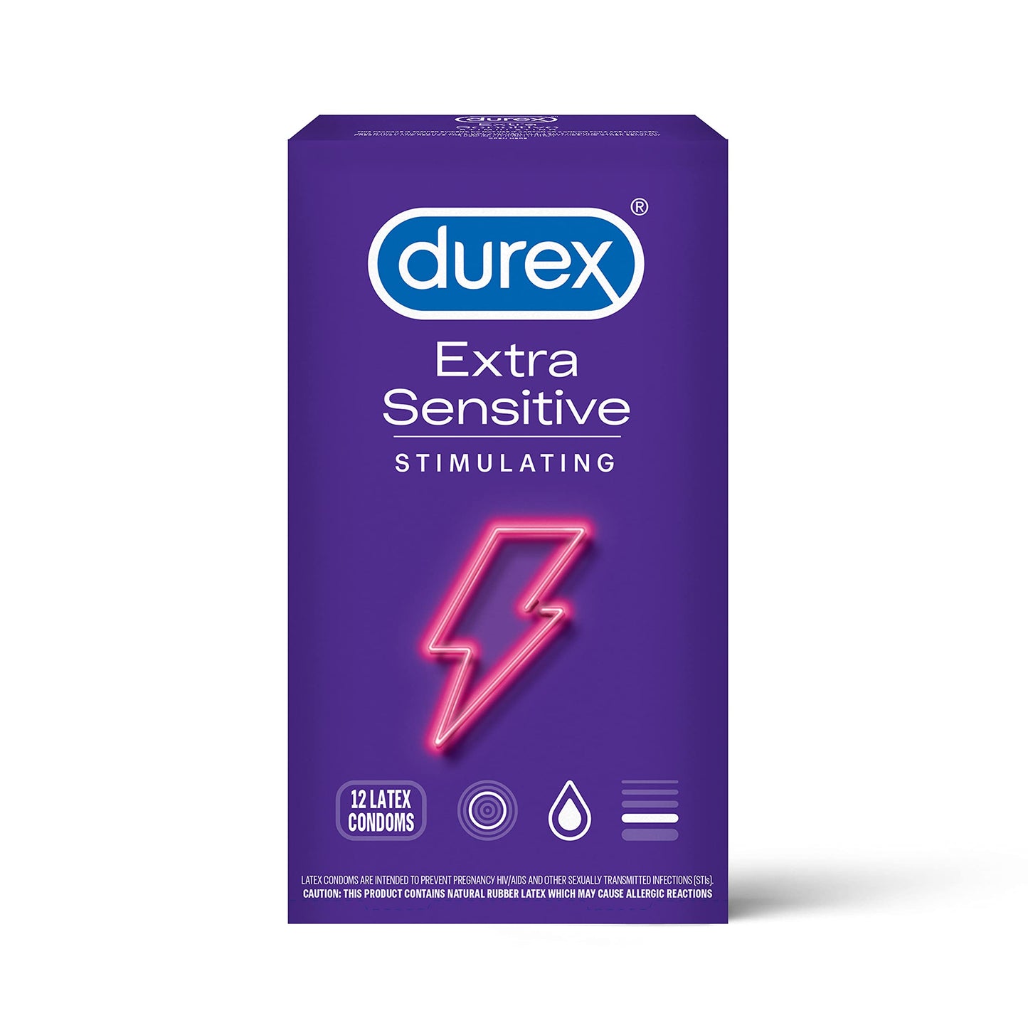 3 Pack Durex Extra Sensitive Latex Condoms W/ Tingling Lubricant 12 CT EACH