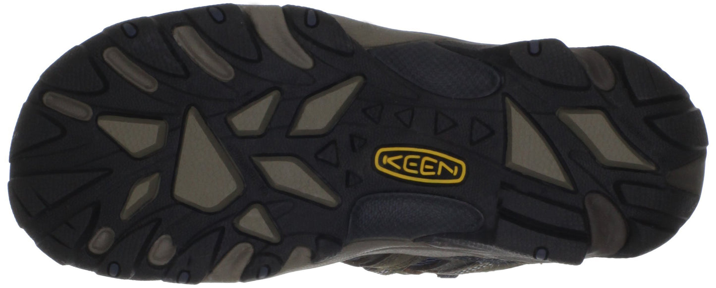 KEEN Utility Men's Steel Toe Flint Mid Work Boot,  Shitake/Midnight Navy, 8.5 2E US