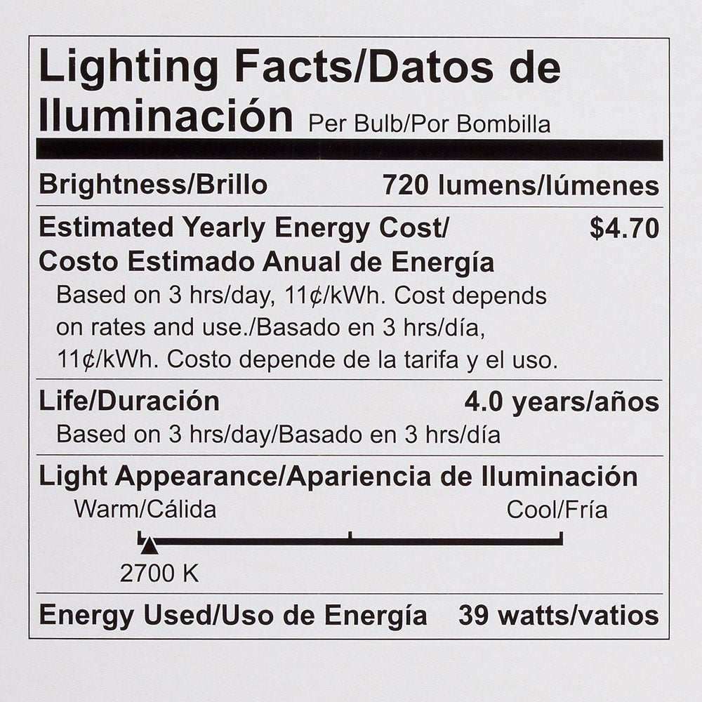 PACK OF 6 Philips 421289 Halogen PAR38 60 Watt Equivalent Dimmable Flood Standard Base Light Bulb, Long Life