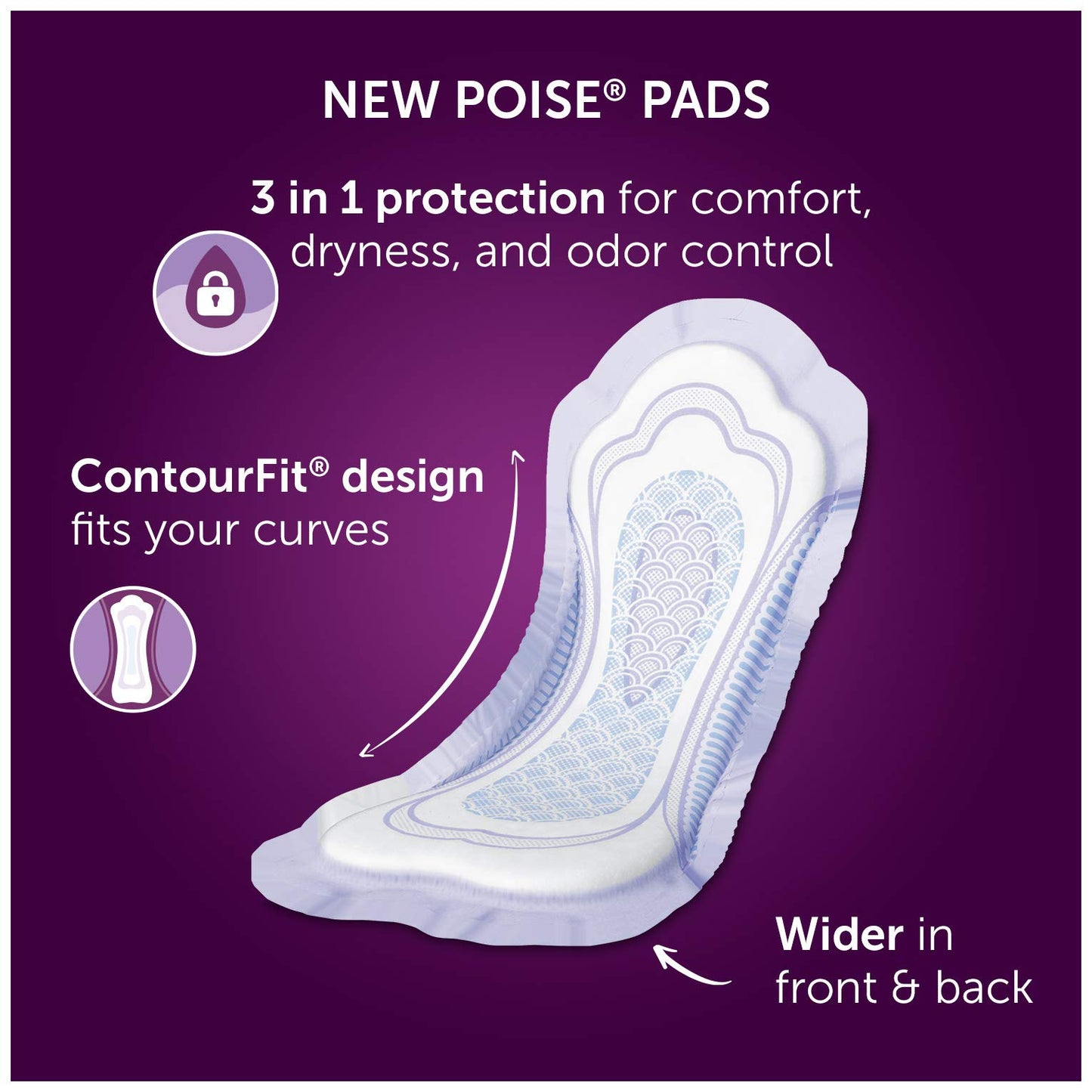 Poise Incontinence pads, Maximum Absorbency, Long, 84 Count