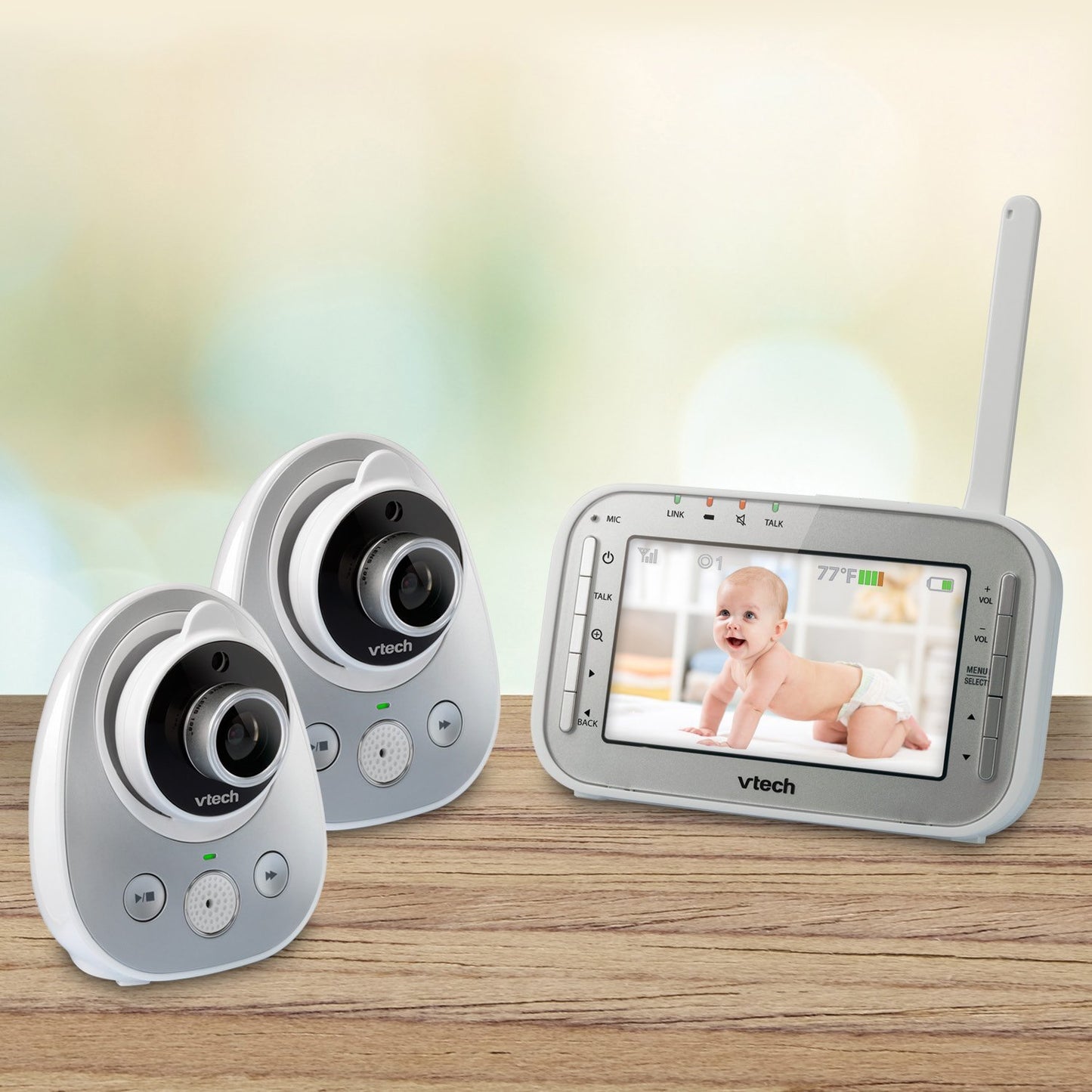 VTech VM342-2 Video Baby Monitor with 170-Degree Wide-Angle Lens for Panoramic..