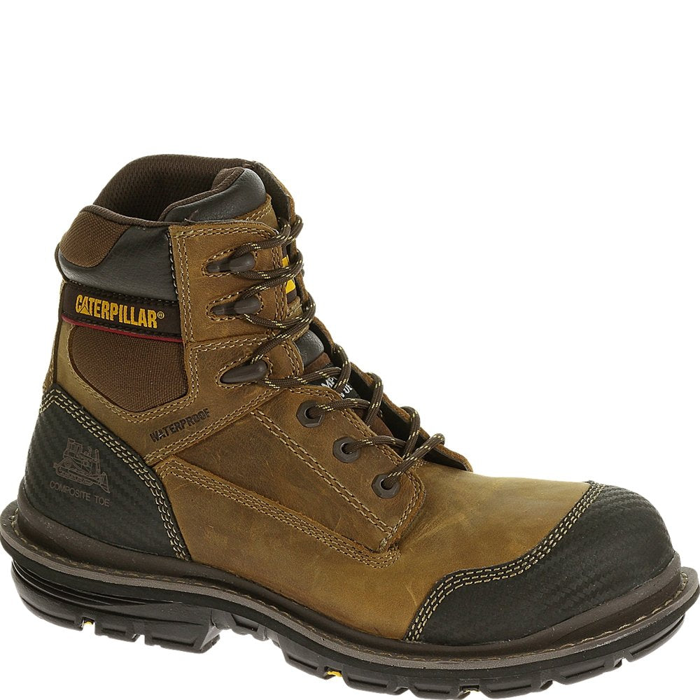 Caterpillar Fabricate 6" Tough Waterproof Composite Toe Work Boot Men 8 Brown