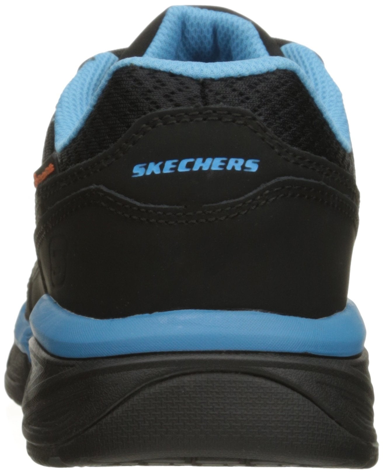 Skechers for Work Women's Conroe Abbenes Work Shoe,Black/Light Blue,6.5 M US