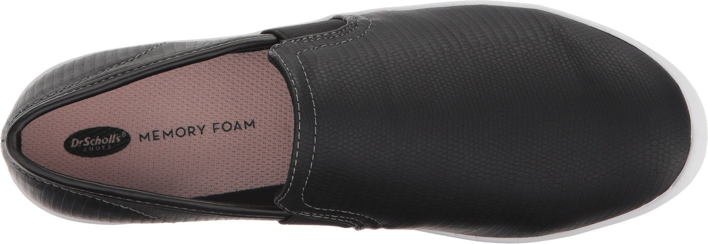 Dr. Scholl's Shoes Women's Luna Sneaker, Black Lizard Print, 9