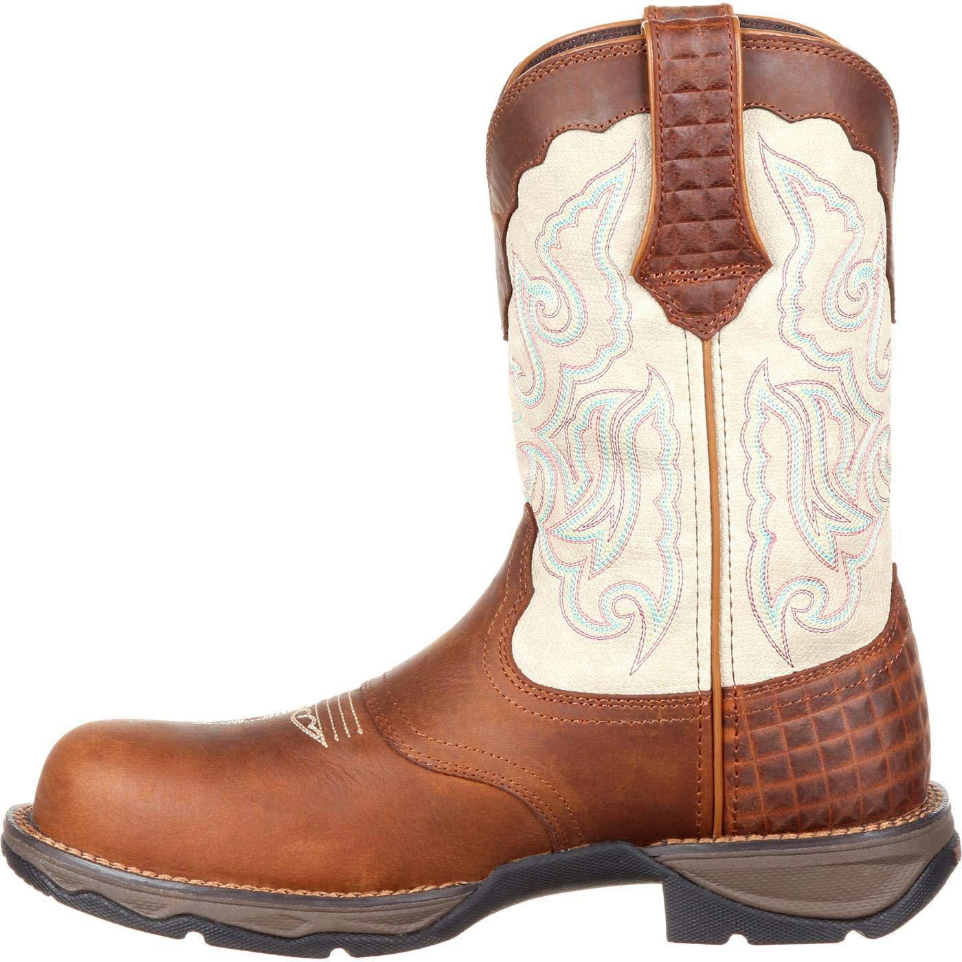 Durango Women's DRD0194 Western Boot, Dark Brown/Cream, 6 M US