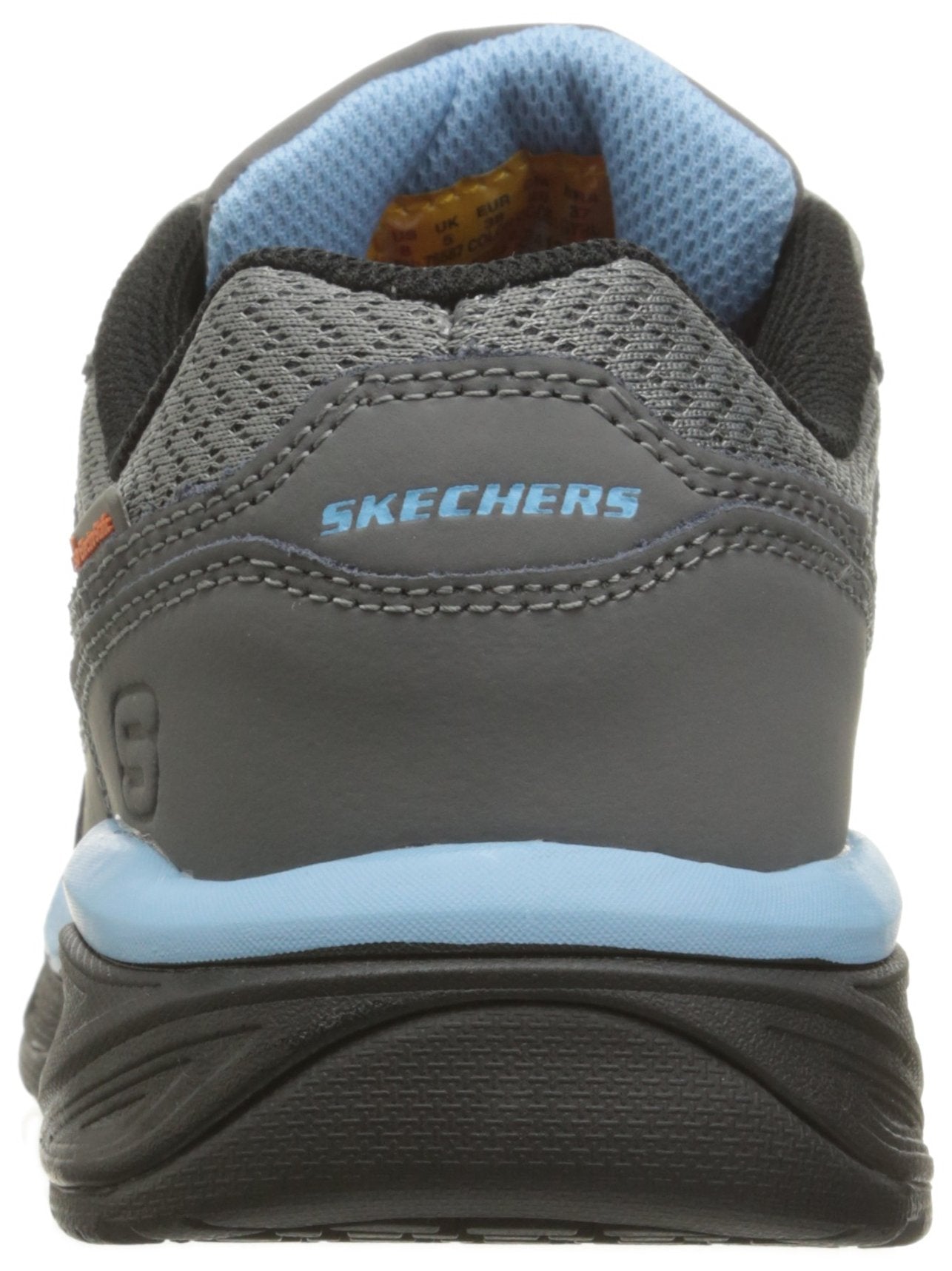 Skechers for Work Women's Conroe Abbenes Work Shoe,Gray/Blue,7.5 M US
