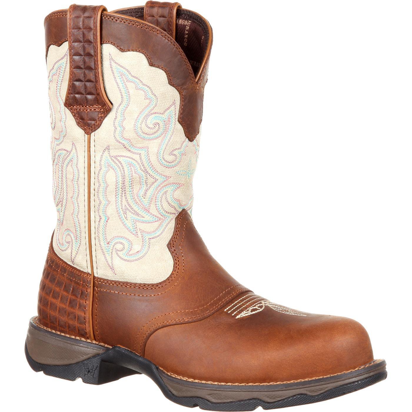 Durango Women's DRD0194 Western Boot, Dark Brown/Cream, 6 M US
