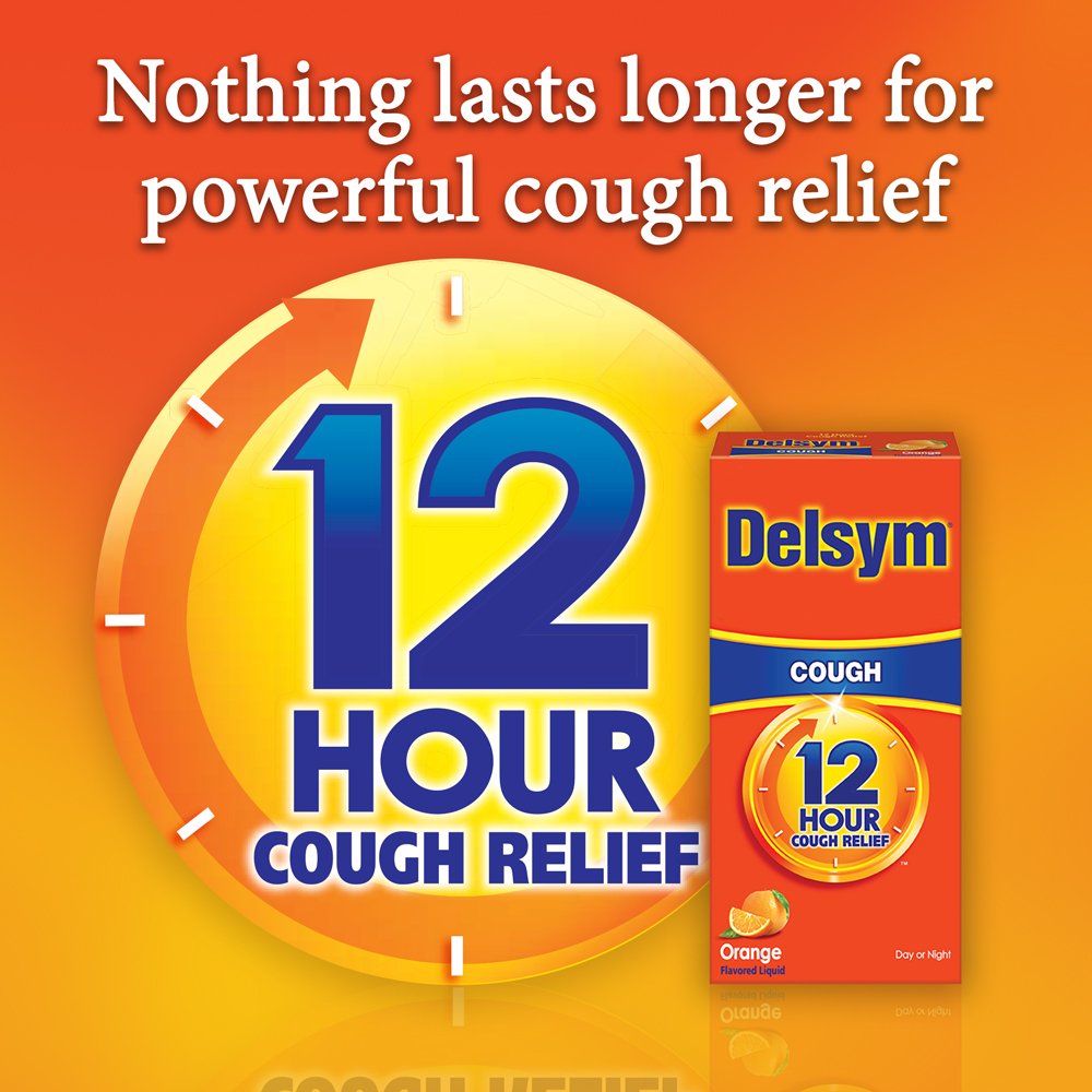 Delsym Adult 12 Hour Cough Relief Orange 3 oz EXP 1/2023