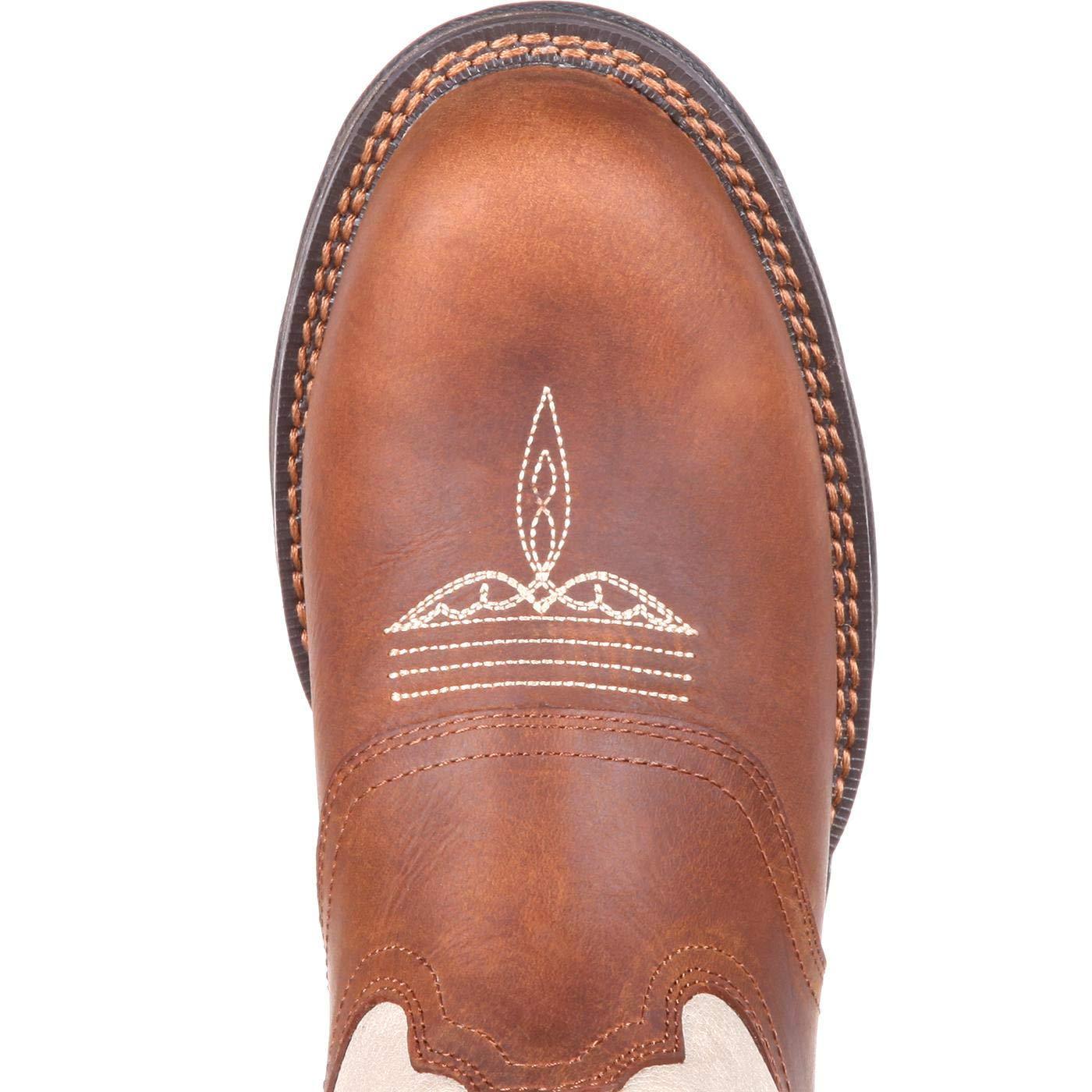 Durango Women's DRD0194 Western Boot, Dark Brown/Cream, 6 M US