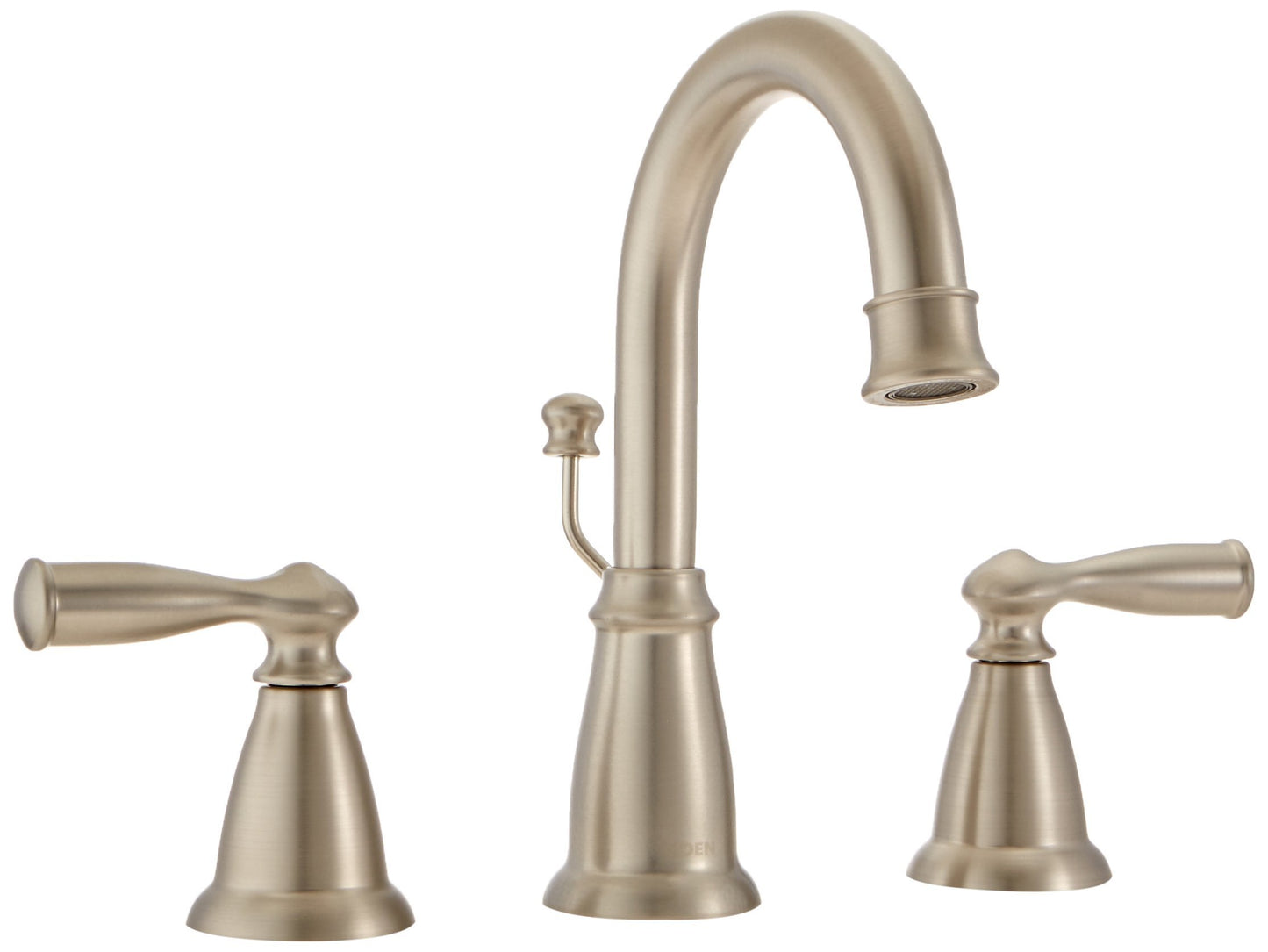 Moen WS84924SRN Banbury Two-Handle High Arc Bathroom Faucet Spot Resist Brushed Nickel