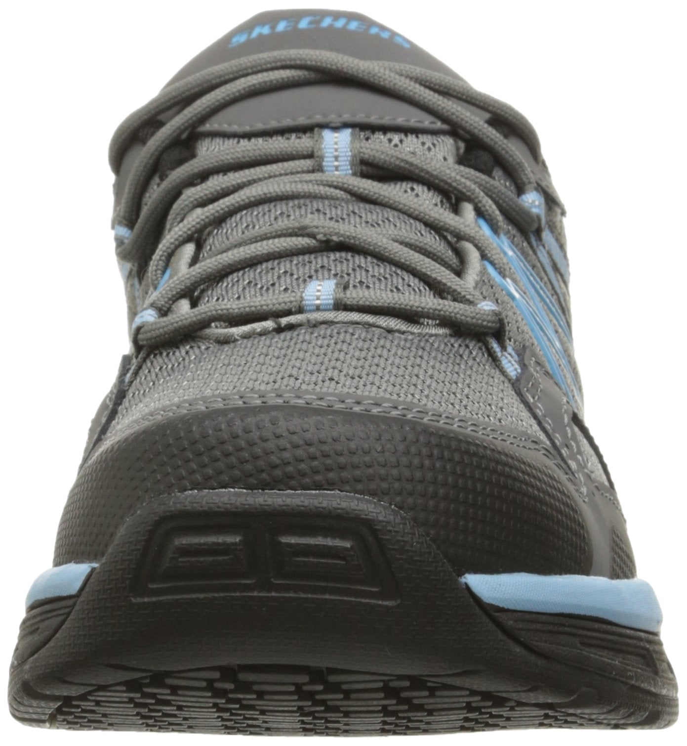 Skechers for Work Women's Conroe Abbenes Work Shoe,Gray/Blue,9.5 M US