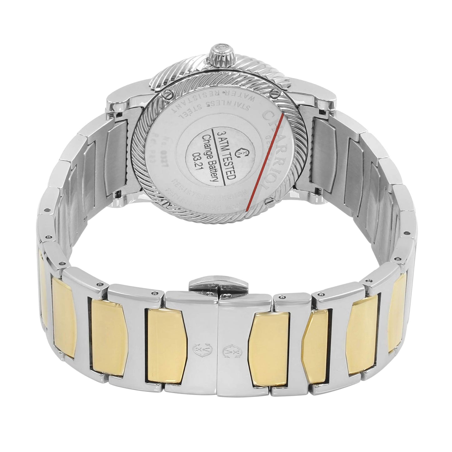 Charriol Parisii MOP 0.40cttw Two Tone Steel Quartz Ladies Watch P33SY2D.921.001